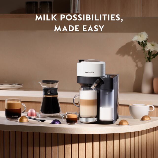 Delonghi ENV300.W Nespresso Vertuo Lattissima Coffee Machine, White