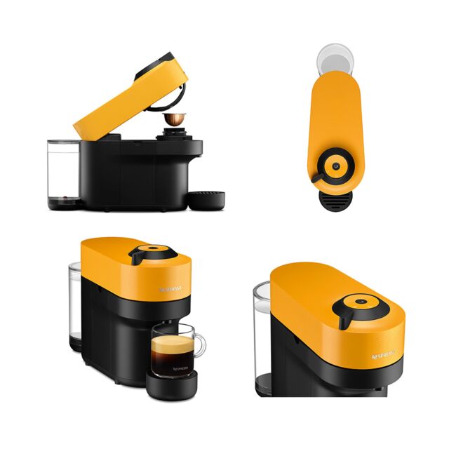 Delonghi ENV90.Y Nespresso Vertuo Pop Capsule Coffee Machine, Yellow