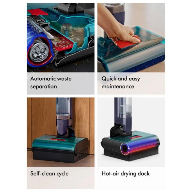 Dyson CLEANWASHHYG Cordless Clean & Wash Vacuum - 45 Minutes Run Time - Gold/Blue