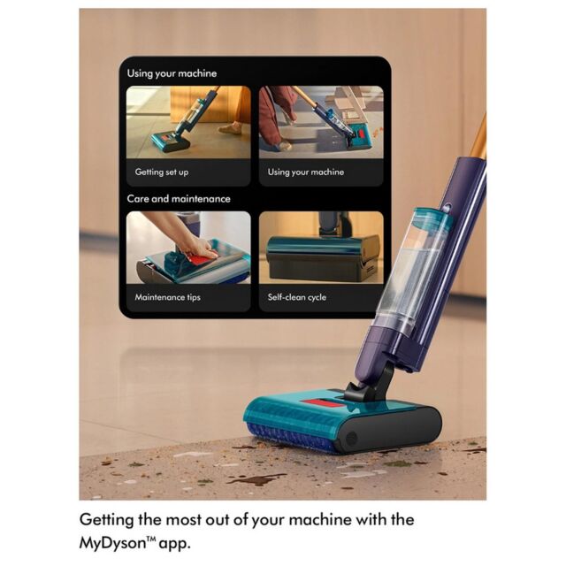Dyson CLEANWASHHYG Cordless Clean & Wash Vacuum - 45 Minutes Run Time - Gold/Blue
