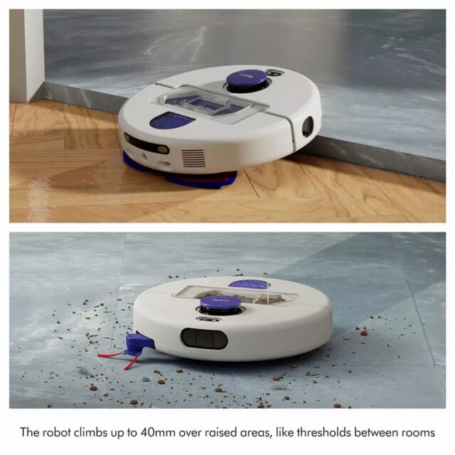Dyson R2NUROVIW+D R2 Nurovi Wash+Dry Robot Vacuum Cleaner - Silver & Vinca Blue