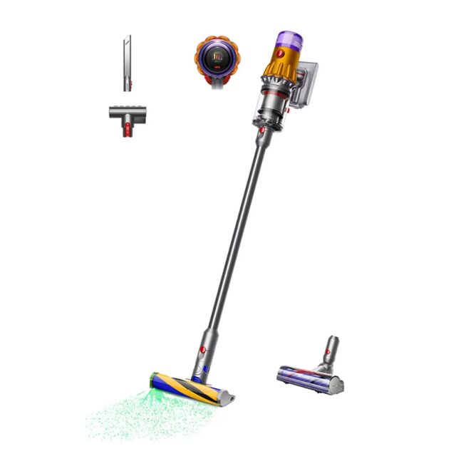 Dyson V12DETCT2 V12 Detect Slim - 60 Minutes Run Time - Yellow/Nickel