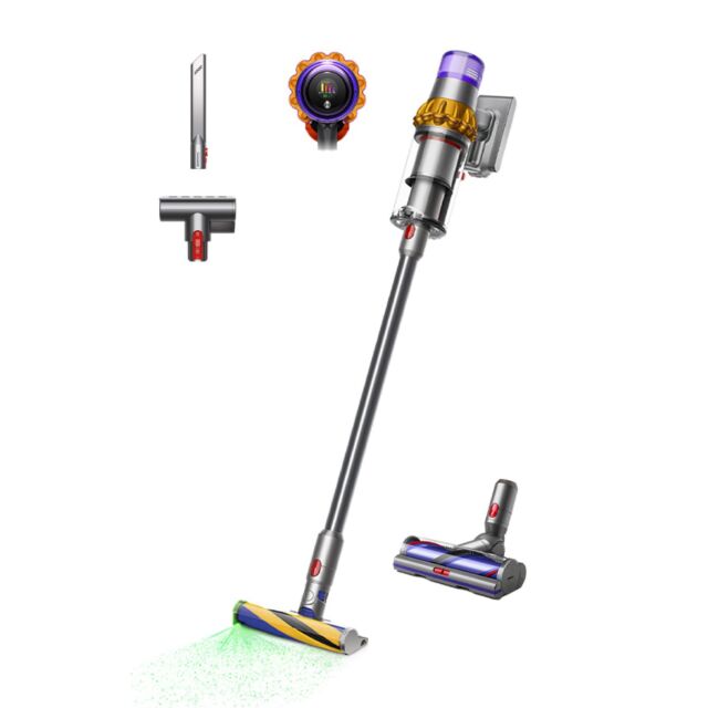 Dyson V15DETABSOLUTE Dyson V15 Detect Absolute vacuum - 60 Minutes Run Time - Yellow/Nickel