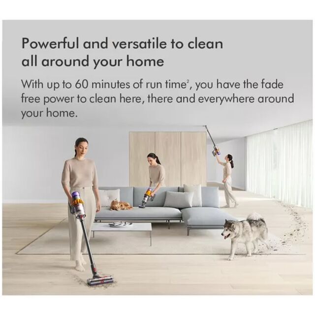 Dyson V15DETABSOLUTE Dyson V15 Detect Absolute vacuum - 60 Minutes Run Time - Yellow/Nickel