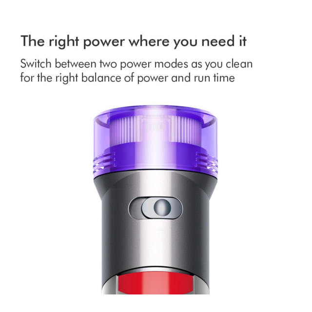 Dyson V8ABS-2023 Cordless Stick Vacuum Cleaner - 40 Minutes Run Time - Silver/Yellow