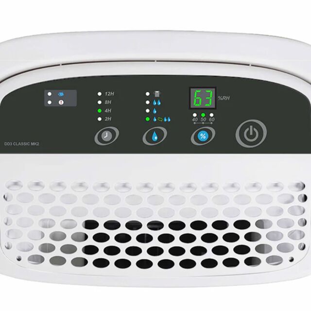 Ecoair DD3 CLASSIC MK3 Desiccant Dehumidifier 11L/Day Digital Hygrometer