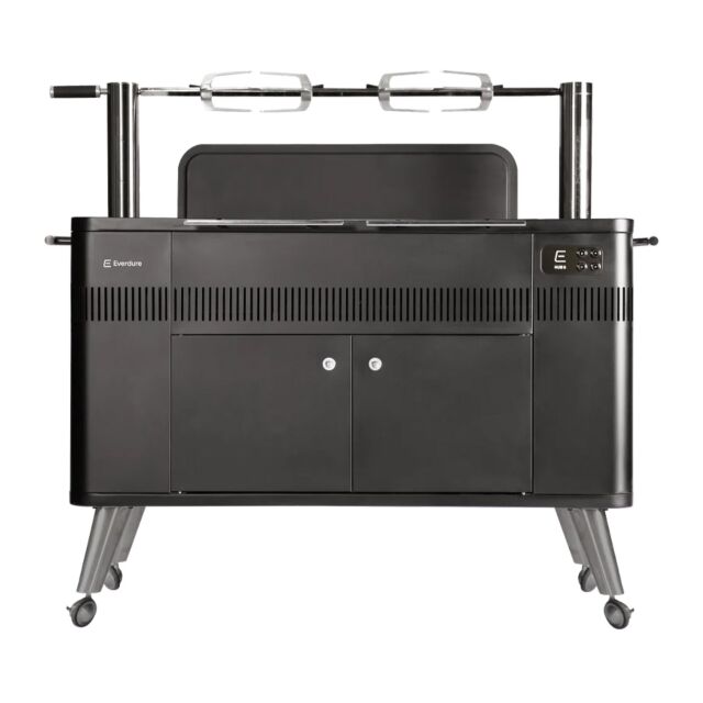 Everdure HBCE3BGB HUB II Electronic Ignition Charcoal BBQ - Matte Black
