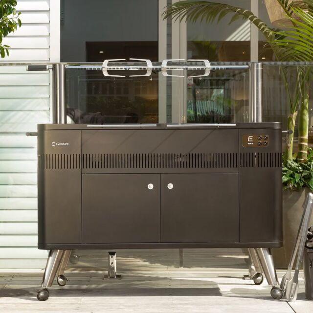 Everdure HBCE3BGB HUB II Electronic Ignition Charcoal BBQ - Matte Black