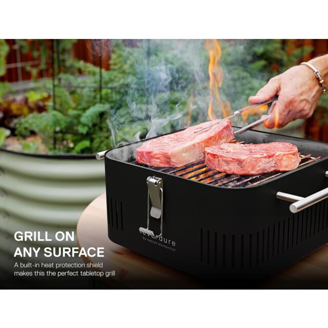 Everdure HBCUBEKGB Cube Charcoal Portable BBQ- Khaki