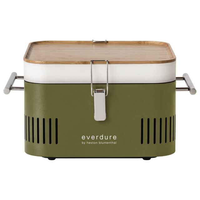 Everdure HBCUBEKGB Cube Charcoal Portable BBQ- Khaki