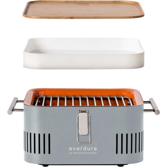 Everdure HBCUBESEU Cube Charcoal Portable BBQ - Stone