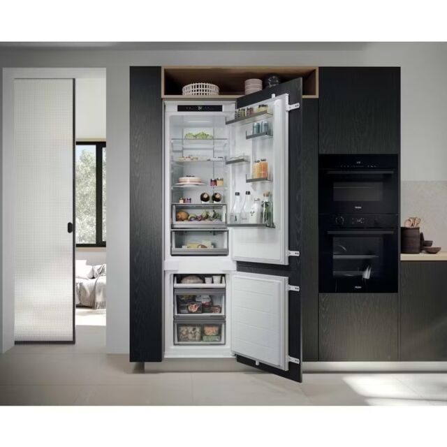 Haier HBQW5519EK-UK 193cm Integrated 70/30 Frost Free Fridge Freezer
