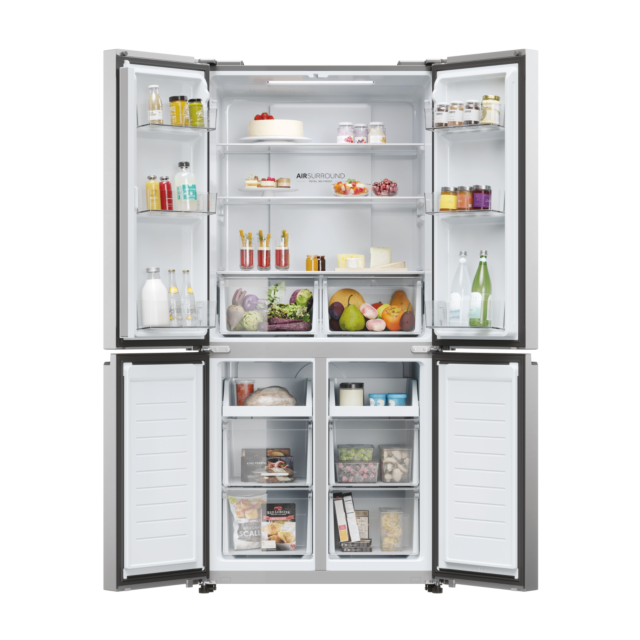 Haier HCR3818ENMM 83.3cm Total No Frost Multi Door Fridge Freezer - Inox