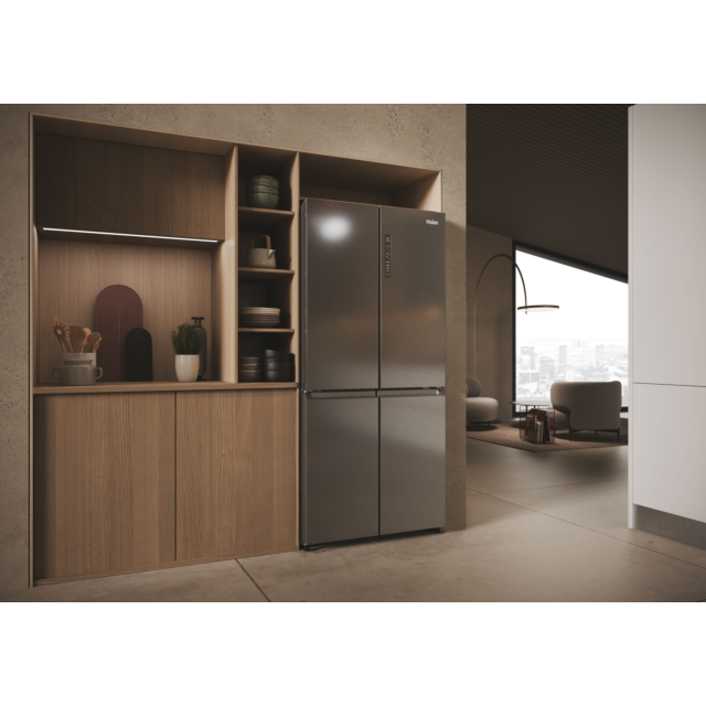 Haier HCR3818ENMM 83.3cm Total No Frost Multi Door Fridge Freezer - Inox