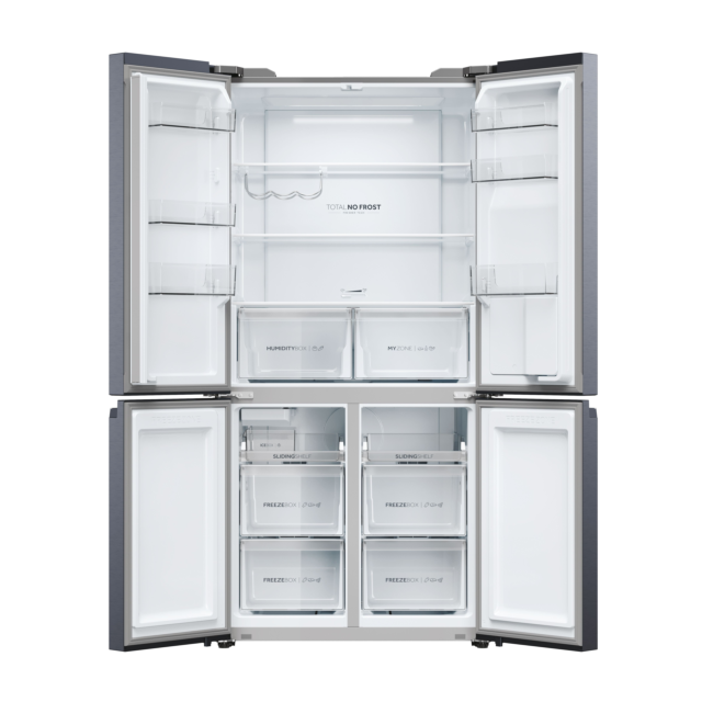 Haier HCR5919EHMB 90cm 60/40 Frost Free American Fridge Freezer - Brushed Black