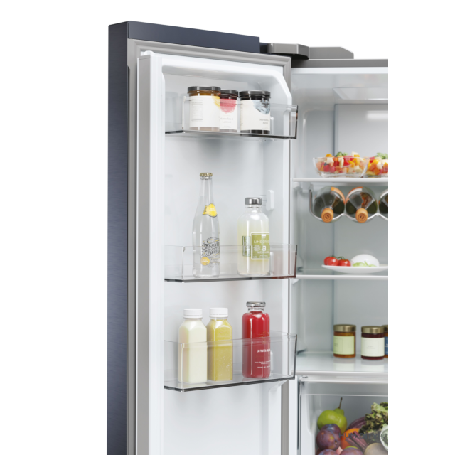 Haier HCR5919EHMB 90cm 60/40 Frost Free American Fridge Freezer - Brushed Black