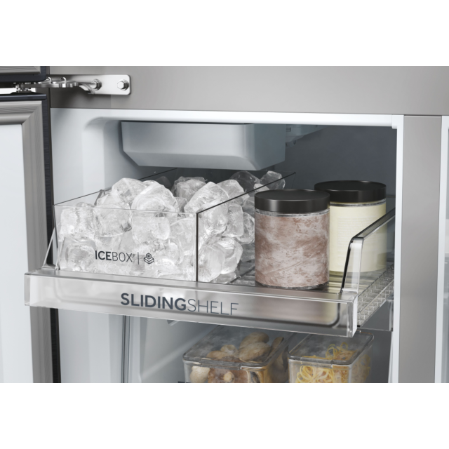 Haier HCR5919EHMB 90cm 60/40 Frost Free American Fridge Freezer - Brushed Black