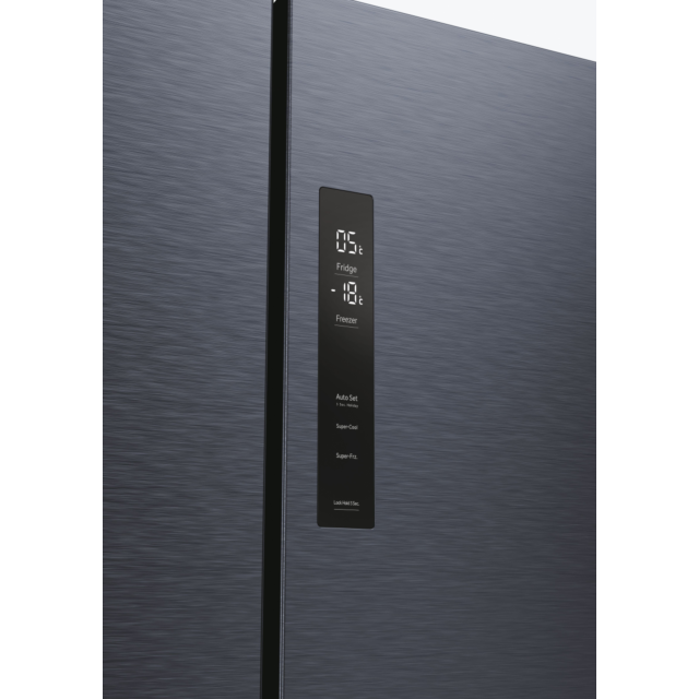 Haier HCR5919EHMB 90cm 60/40 Frost Free American Fridge Freezer - Brushed Black