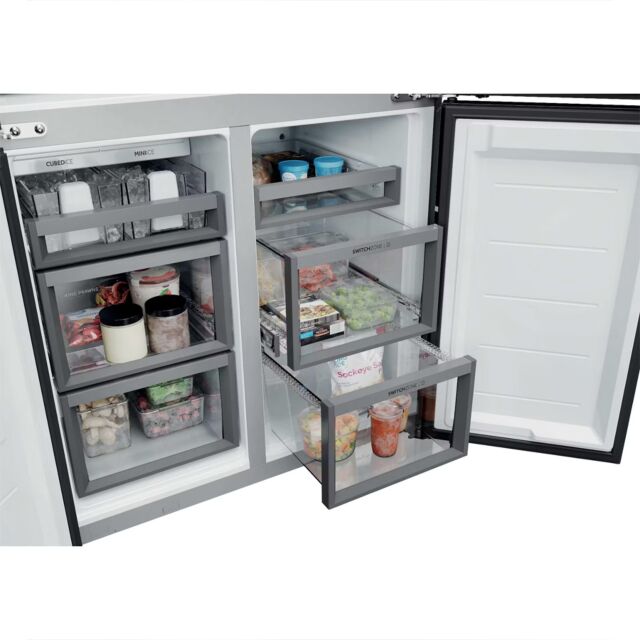 Haier HCW79F19EHSB Cube 90 Series 7 Four Door Fridge Freezer, Stainless Steel