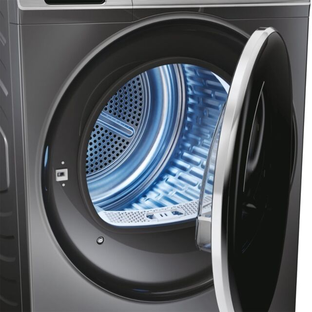 Haier HD90-A3Q979RU1UK 9Kg Series 7 Plus I-Pro Heat Pump Tumble Dryer, Grey