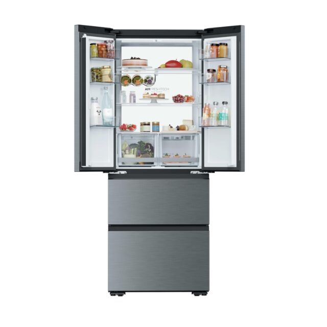 Haier HFKR5718DNMM 60/40 Total No Frost Multi-door Fridge Freezer - Inox