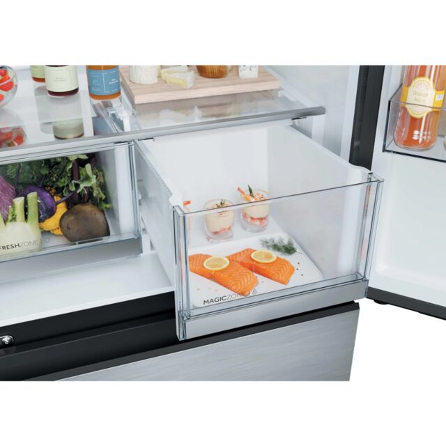 Haier HFKR5718DNMM 60/40 Total No Frost Multi-door Fridge Freezer - Inox