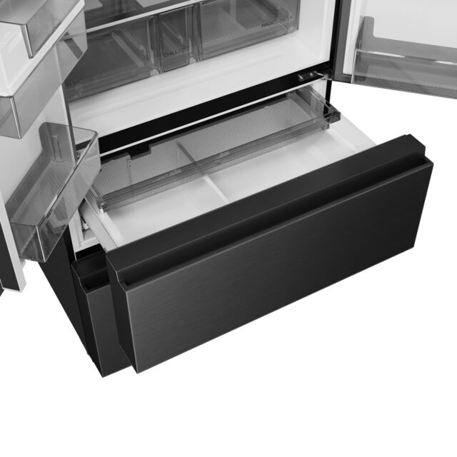 Haier HFR59F18CWMB French Door Style Fridge Freezer - Black