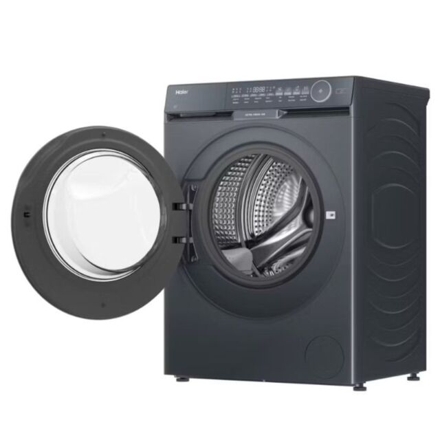 Haier HW100-B14387GUUK 10Kg X9 Washing Machine, Graphite, Wifi, 1400 Spin