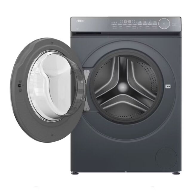 Haier HWD90-B14367GUUK X7 9Kg/6Kg 1400 Spin Washer Dryer, Graphite