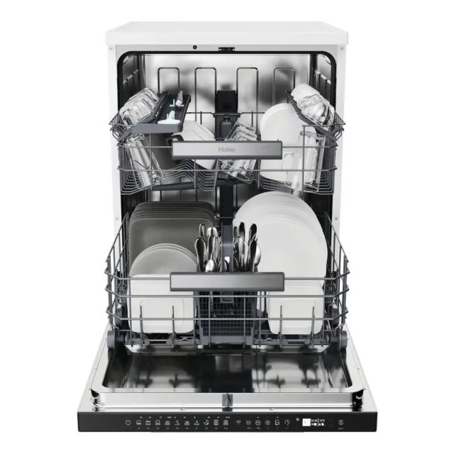 Haier XF 5C7M0W-80 I-Pro Shine Series 3 15 Place Setting Dishwasher, White