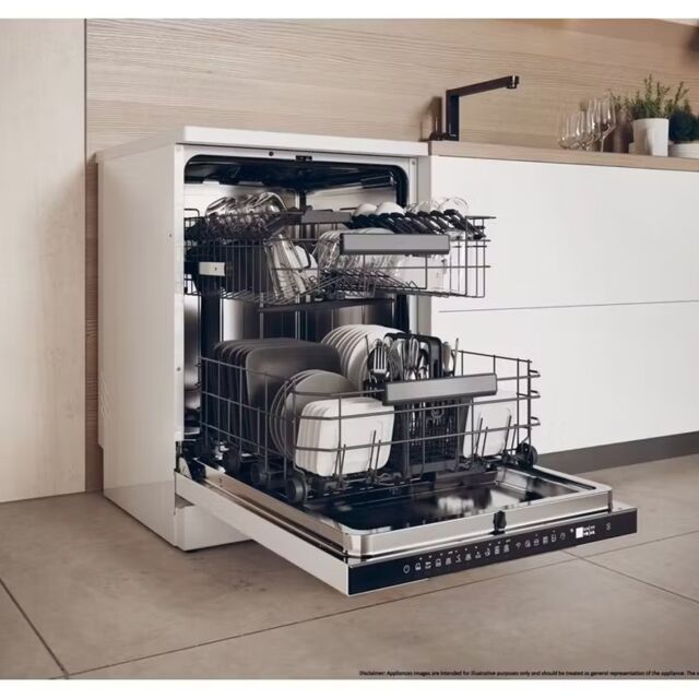 Haier XF 5C7M0W-80 I-Pro Shine Series 3 15 Place Setting Dishwasher, White