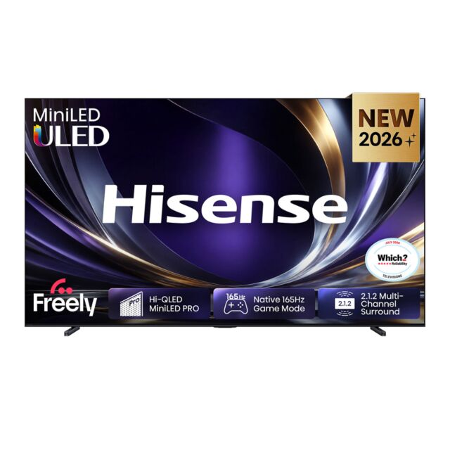 Hisense 100U7STUK PRO 100inch Hi-QLED MiniLED 165Hz 4K Ultra HD AI Smart TV - Charcoal Grey