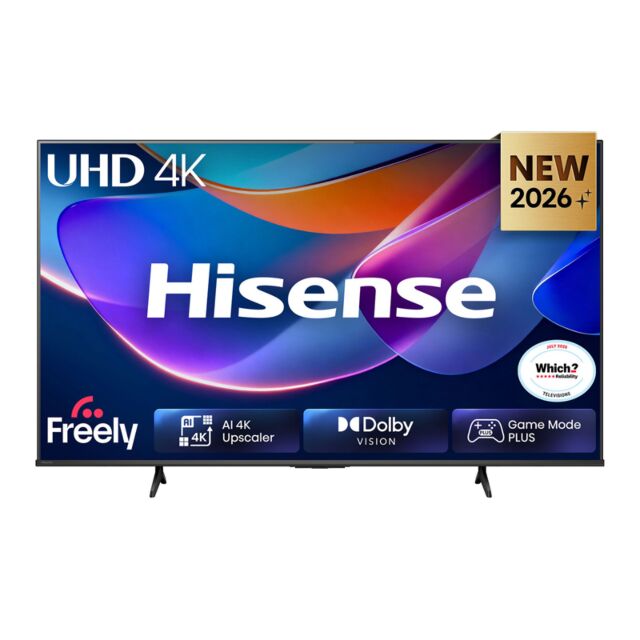 Hisense 43A6STUK 43inch 4K Ultra HD Ai Smart TV - Black