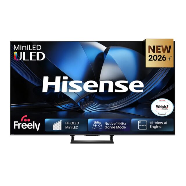 Hisense 50U7STUK 50inch Mini LED 144Hz 4K Ultra HD AI Smart TV - Charcoal Grey