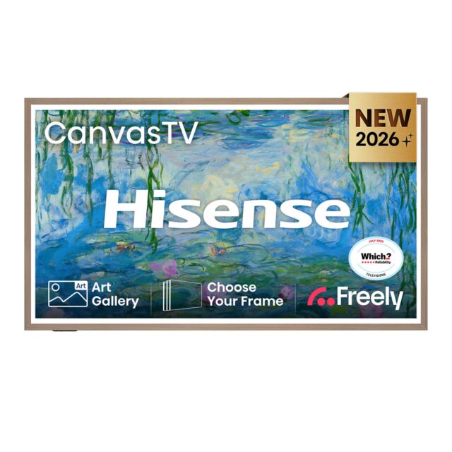Hisense 55S7STUK 55inch Canvas TV Hi-QLED 144Hz 4K Smart TV - Black