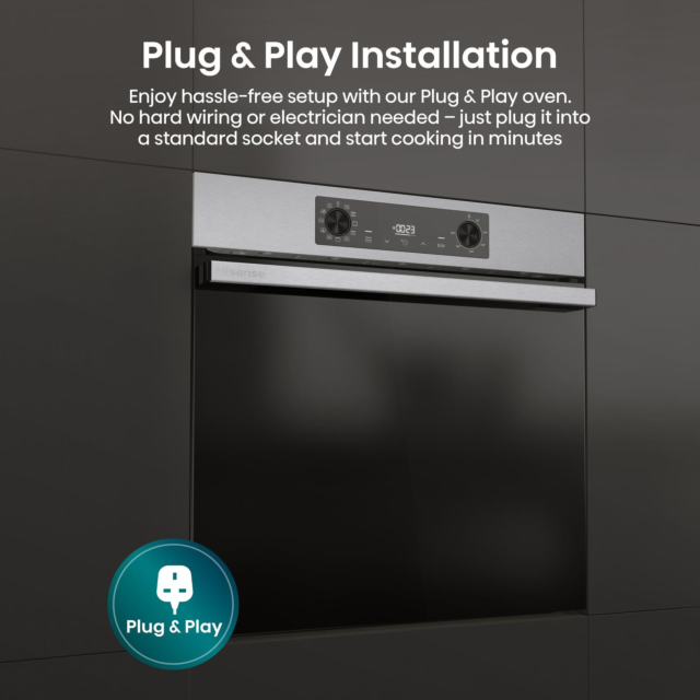 Hisense BI622AXPGUK Built In Electric Oven 59.5cm Black Steel