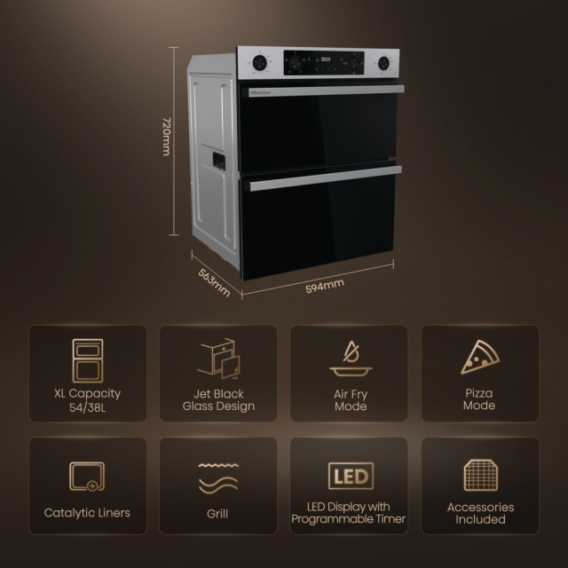 Hisense BUD714221CX Built Under Electric Double Oven