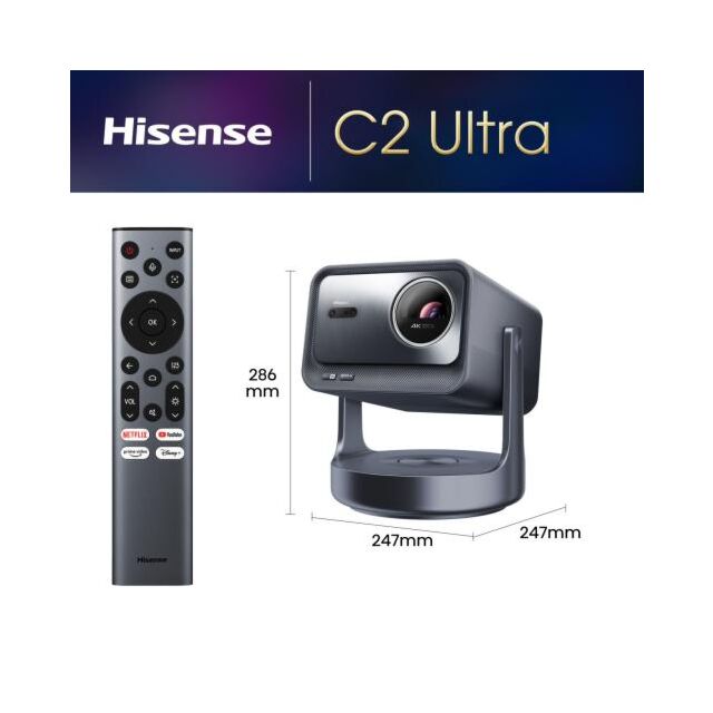 Hisense C2TUK Ultra Smart 4K Mini Laser Projector
