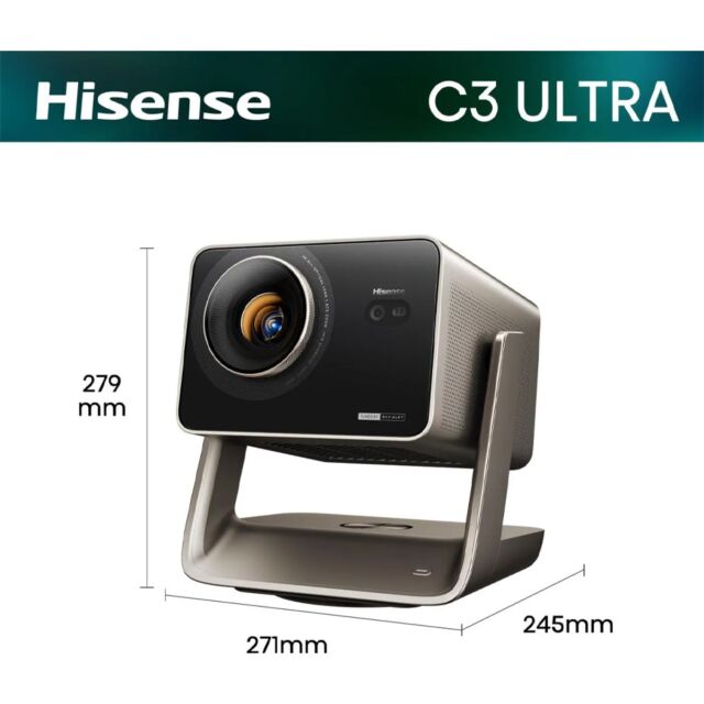Hisense C3TUK ULTRA 4K UHD Triple Laser Smart Projector