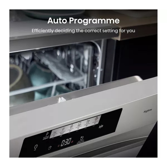 Hisense HS642D90XUK Dishwasher 14 Place Settings Steel