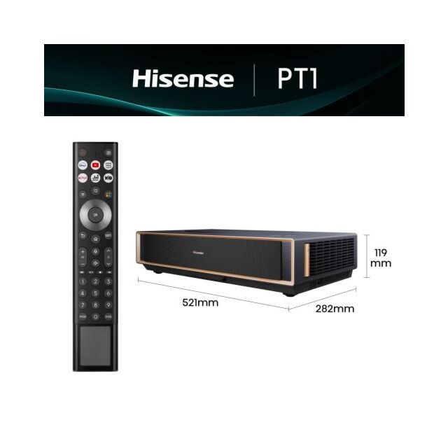 Hisense PT1UK 4K Smart Ultra Short Throw Laser Cinema Projector With Dolby Atmos