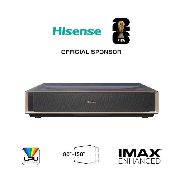 Hisense PT1UK 4K Smart Ultra Short Throw Laser Cinema Projector With Dolby Atmos
