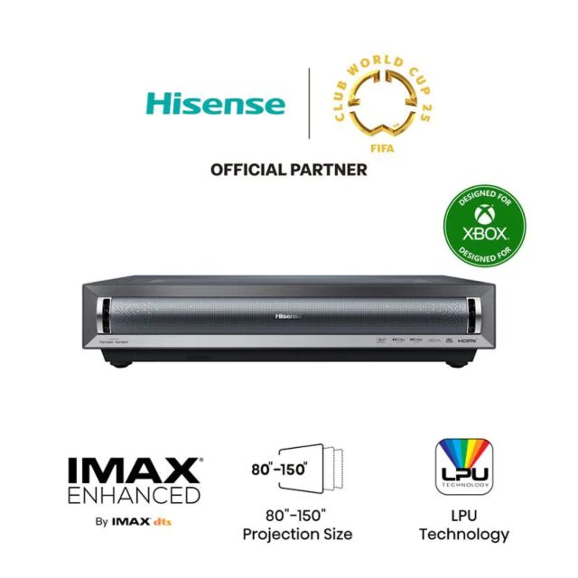 Hisense PX3-PRO 4K Smart Ultra Short Throw Laser Cinema Projector With Dolby Atmos