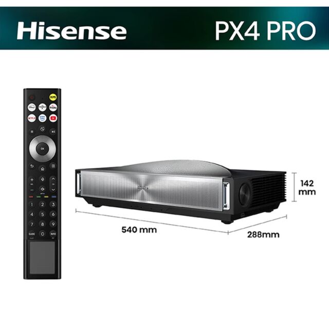 Hisense PX4-PRO 4K Smart Ultra Short Throw Laser Cinema Projector