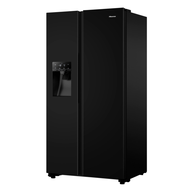 Hisense RS694N4TBE 91cm American Style Fridge Freezer - Black
