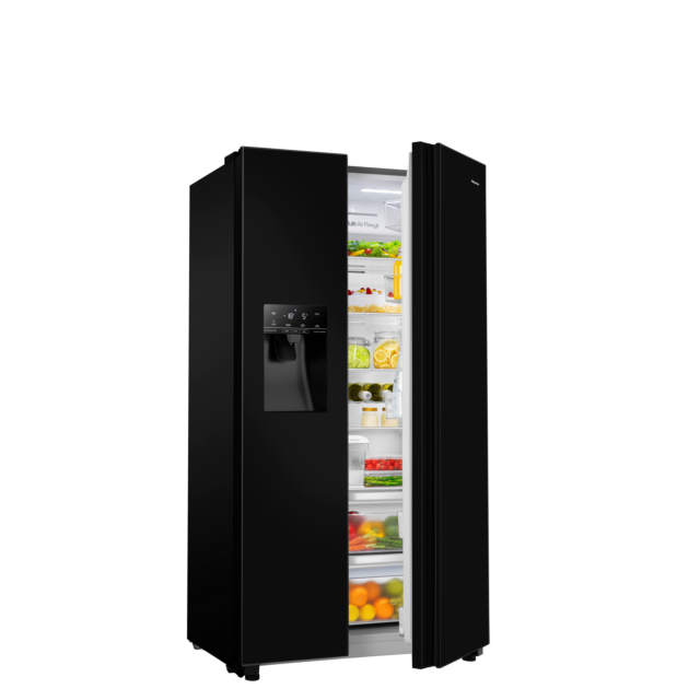 Hisense RS694N4TBE 91cm American Style Fridge Freezer - Black