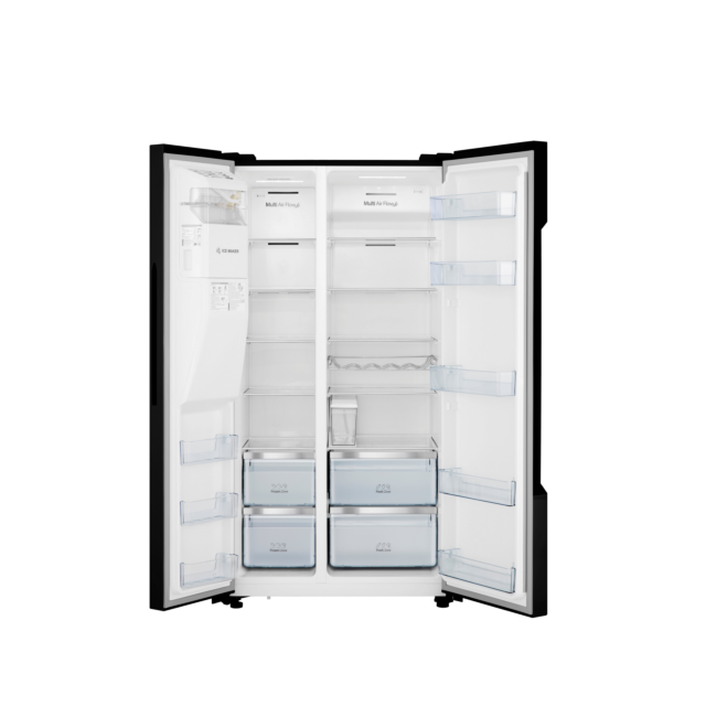 Hisense RS694N4TBE 91cm American Style Fridge Freezer - Black