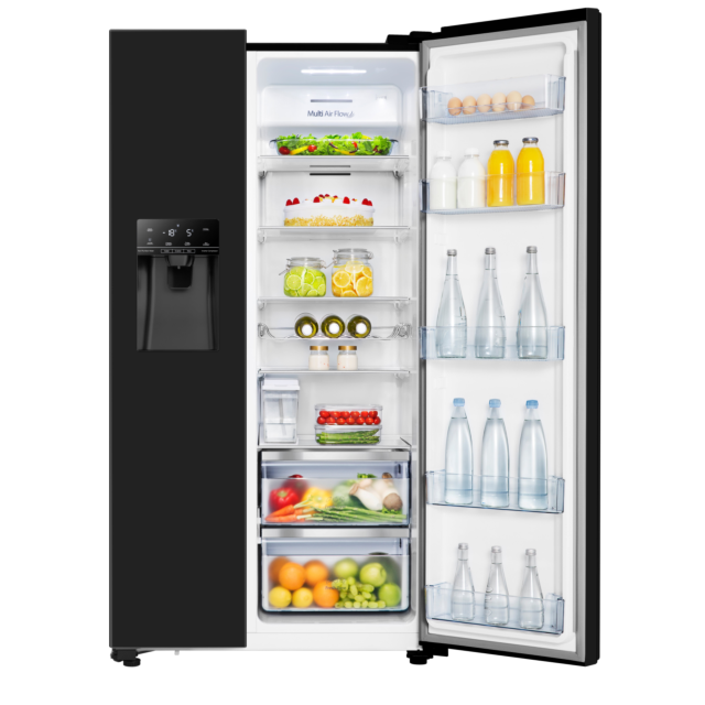 Hisense RS694N4TBE 91cm American Style Fridge Freezer - Black