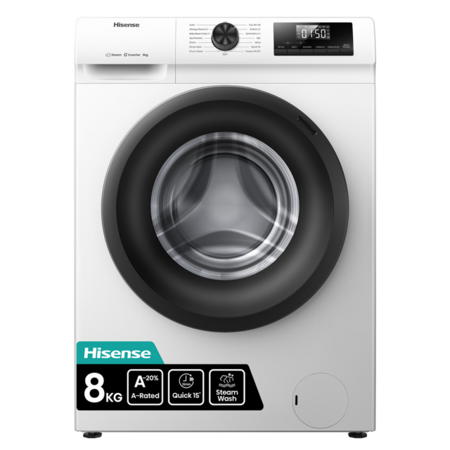 Hisense WF1Q8041BW 8kg Steam Wash Washer 1400 RPM
