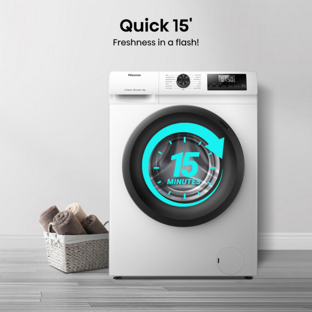 Hisense WF1Q8041BW 8kg Steam Wash Washer 1400 RPM